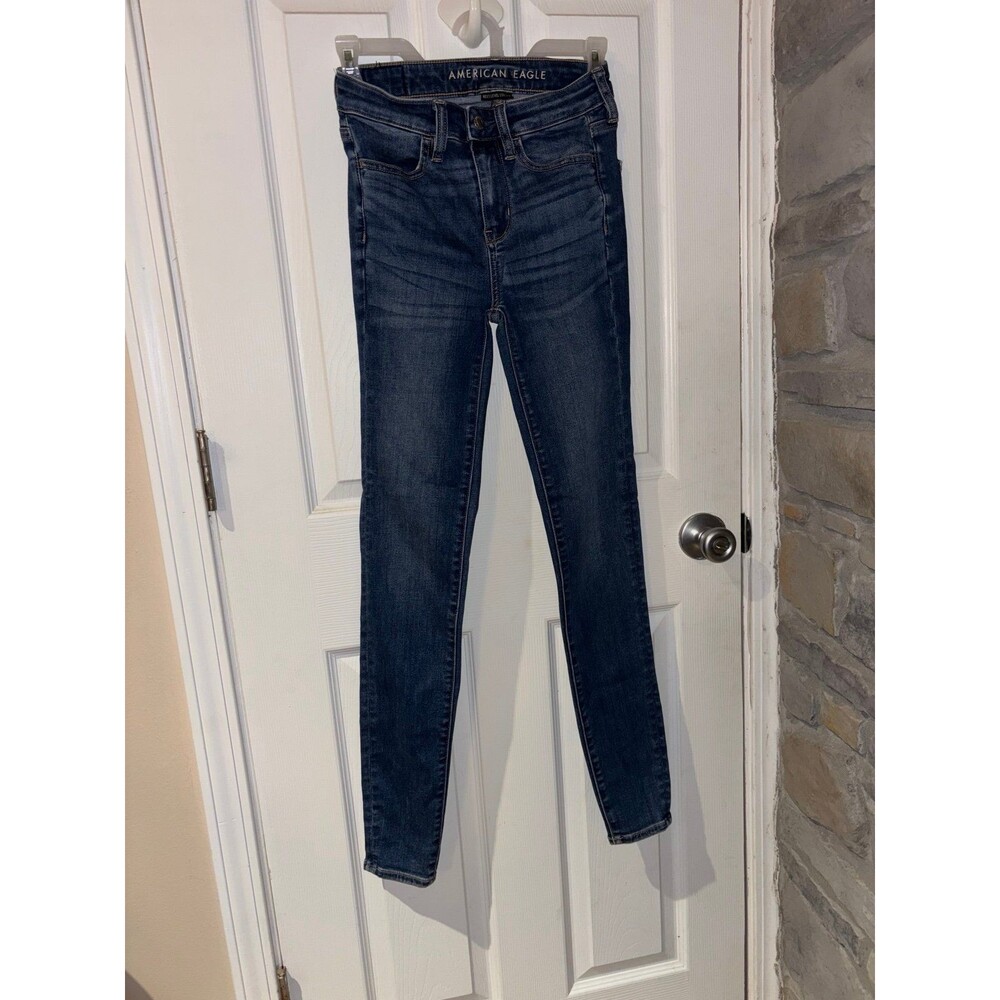 AMERICAN EAGLE SIZE 00 SKINNY JEANS EUC